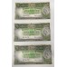 AUSTRALIA 1953 . ONE 1 POUND BANKNOTES . CONSECUTIVE FIVE 
